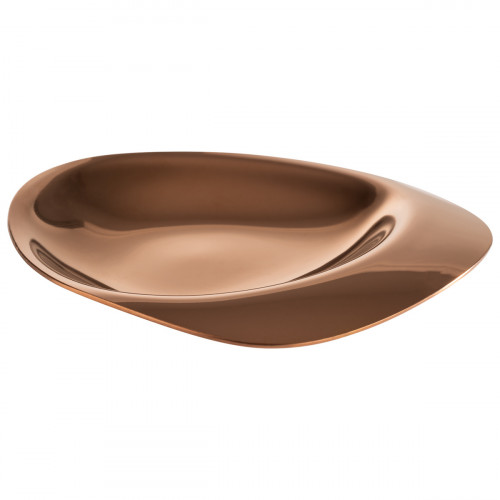 Set de 4 assiettes mise en bouche inox 18/10 cuivre 8,5x8x1 cm Pebbles Aps