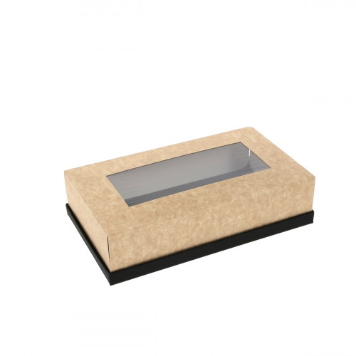 Couvercle pour plateau-repas rectangulaire carton 36,6x26,8 cm