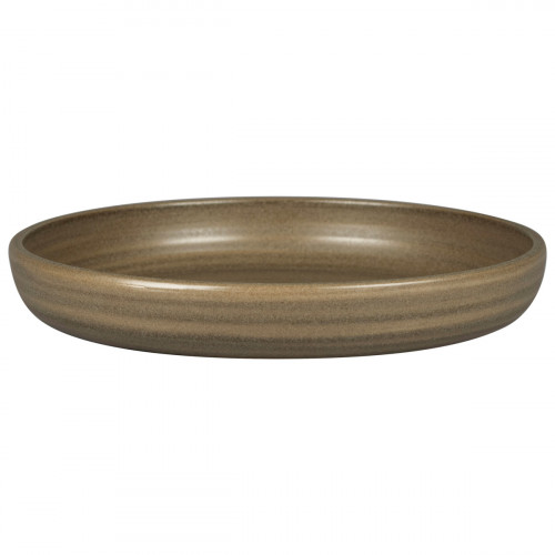 Assiette coupe creuse rond Dark Brown porcelaine vitrifiée Ø 25,8 cm Selva Rak