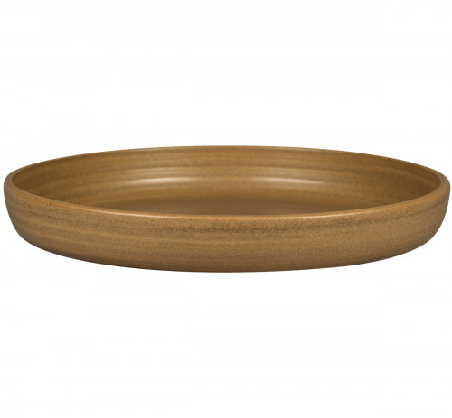 Assiette coupe creuse rond Autumn Brown porcelaine vitrifiée Ø 29,7 cm Selva Rak