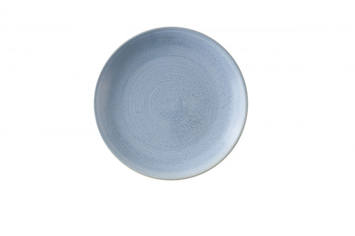 Assiette coupe plate rond bleu grès émaillé Ø 29,5 cm Evo Azure Dudson