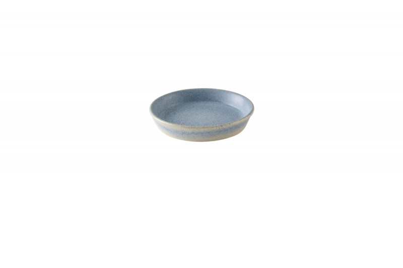 Plat à mezze rond bleu grès émaillé Ø 15,9 cm Evo Azure Dudson