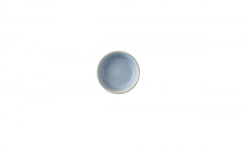 Plat à mezze rond bleu grès émaillé Ø 11,8 cm Evo Azure Dudson