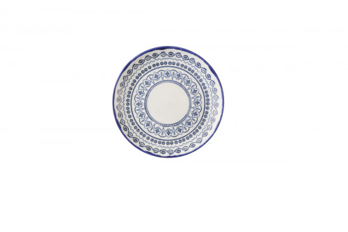 Assiette coupe plate rond Ink porcelaine vitrifiée Ø 22 cm Harvest Mediterranean Moresque Dudson