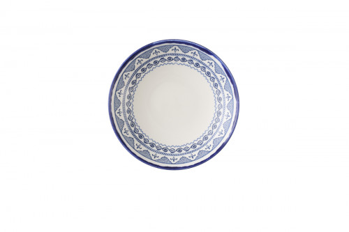 Assiette coupe creuse rond Ink porcelaine vitrifiée Ø 25 cm Harvest Mediterranean Moresque Dudson