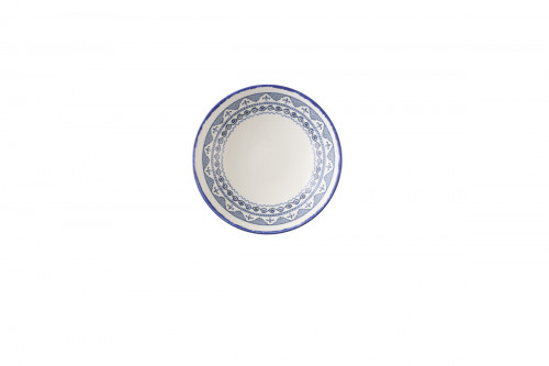 Assiette coupe creuse rond Ink porcelaine vitrifiée Ø 18 cm Harvest Mediterranean Moresque Dudson