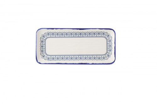 Assiette organique Ink porcelaine vitrifiée 35x16 cm Harvest Mediterranean Moresque Dudson