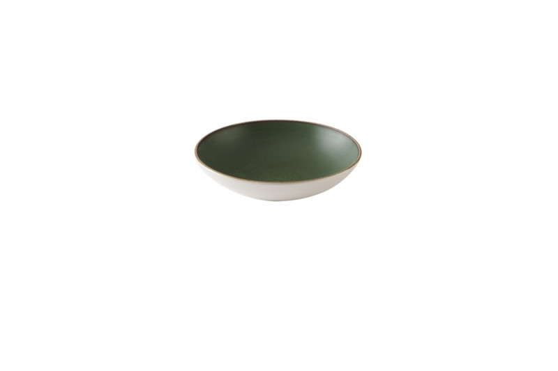 Assiette coupe creuse rond Sorrel Green porcelaine vitrifiée Ø 24,8 cm Stonecast Sorrel Churchill