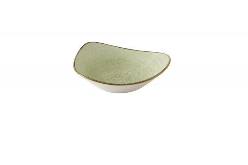Bol triangulaire Raw Green porcelaine vitrifiée 18,5 cm Stonecast Raw Churchill