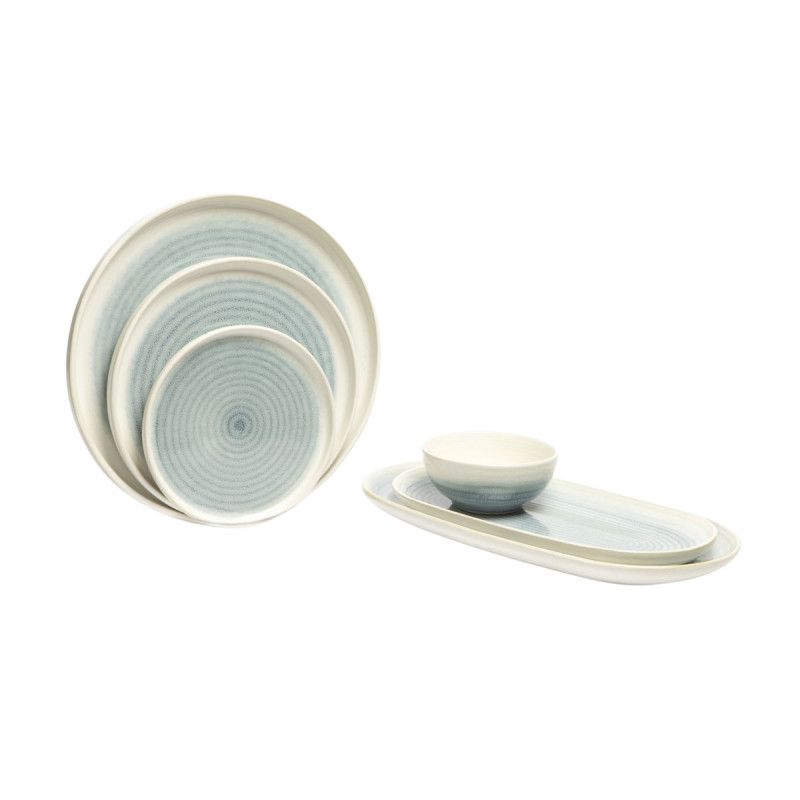 Assiette plate rond ivoire grès émaillé Ø 27,5 cm Pacific Pro.mundi