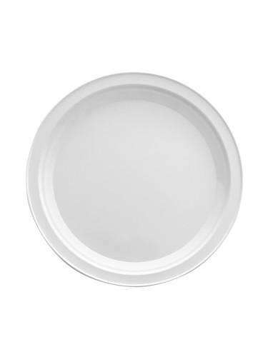 Assiette rond blanc acier émaillé Ø 22 cm Use & Reuse Pintinox (60 pièces)