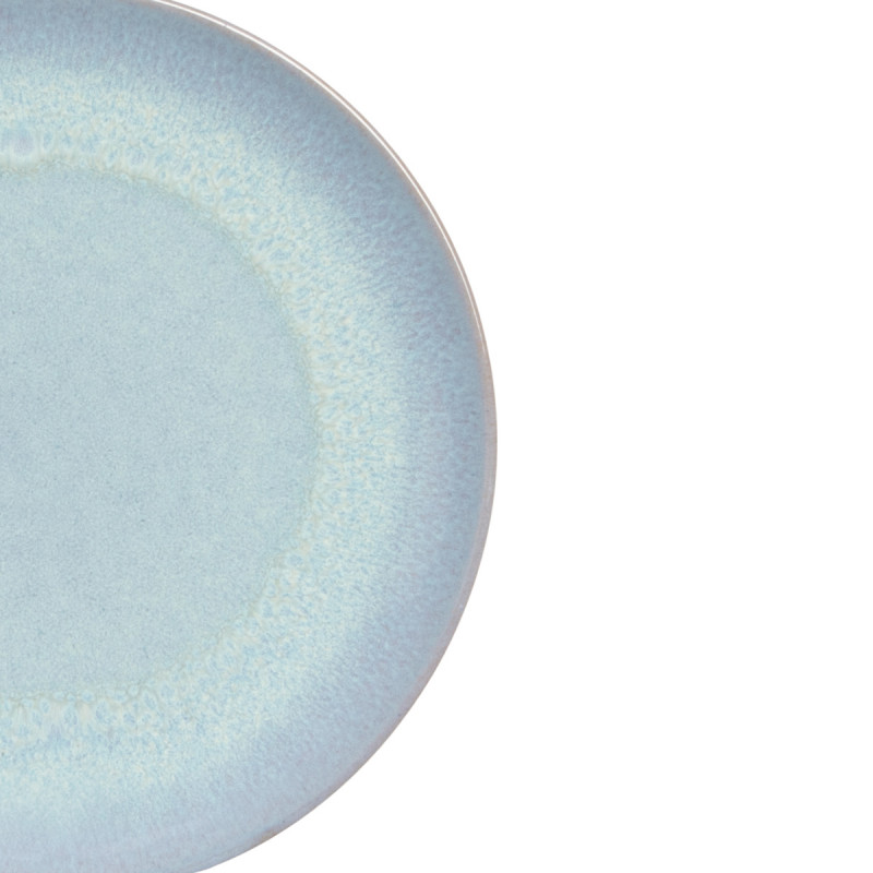 Assiette coupe plate rond bleu porcelaine Ø 27 cm Azure Accolade