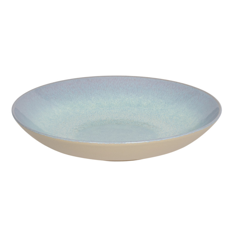 Assiette coupe creuse rond bleu porcelaine Ø 26 cm Azure Accolade