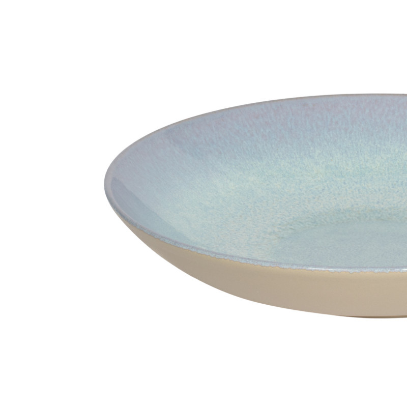 Assiette coupe creuse rond bleu porcelaine Ø 26 cm Azure Accolade