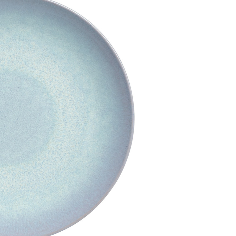 Assiette coupe creuse rond bleu porcelaine Ø 26 cm Azure Accolade