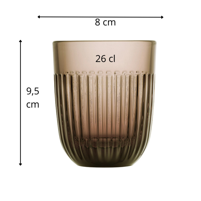 Gobelet moka verre pressé 26 cl Ouessant La Rochere