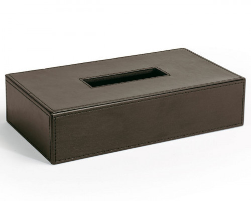 Boîte à mouchoirs rectangulaire marron plastique London Foh