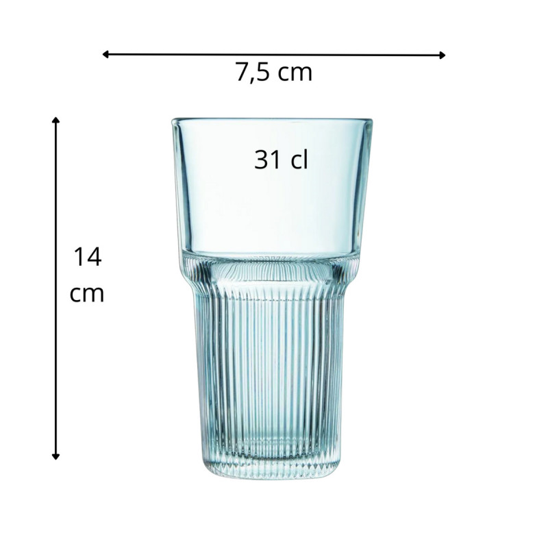 Gobelet forme haute verre trempé 31 cl Starline Arcoroc