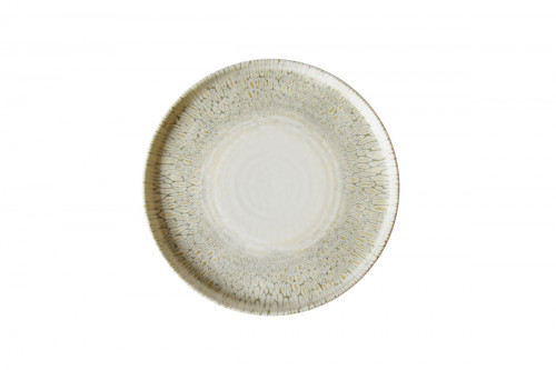 Assiette à bord droit beige porcelaine vitrifiée Ø 26 cm Butterfly Dudson