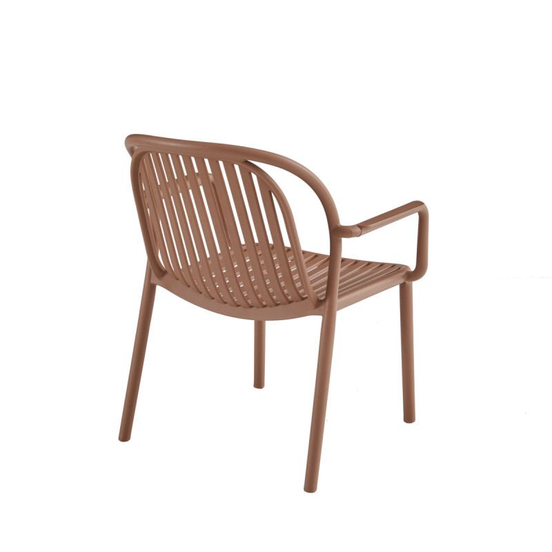 Fauteuil terracotta 76x65x66 cm Doha Flexmob