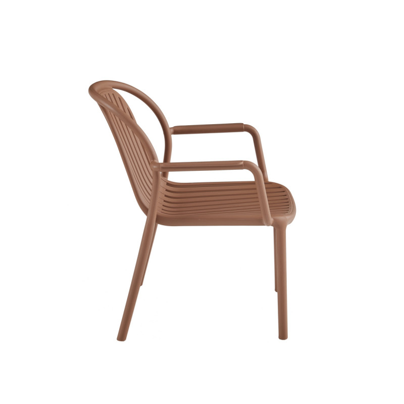 Fauteuil terracotta 76x65x66 cm Doha Flexmob