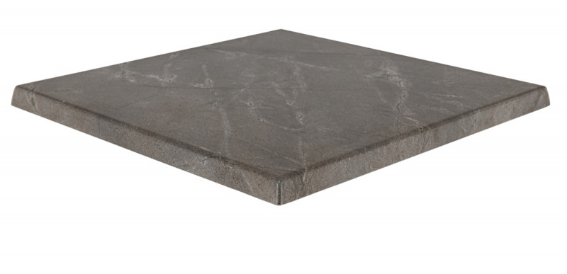 Plateau de table basalte 60x60x3,2 cm Werzalit Flexmob