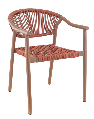 Fauteuil terracotta 76x57x61 cm Denia Flexmob