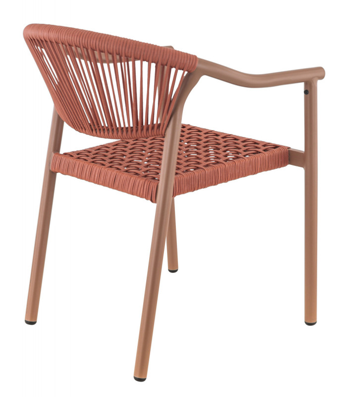 Fauteuil terracotta 76x57x61 cm Denia Flexmob