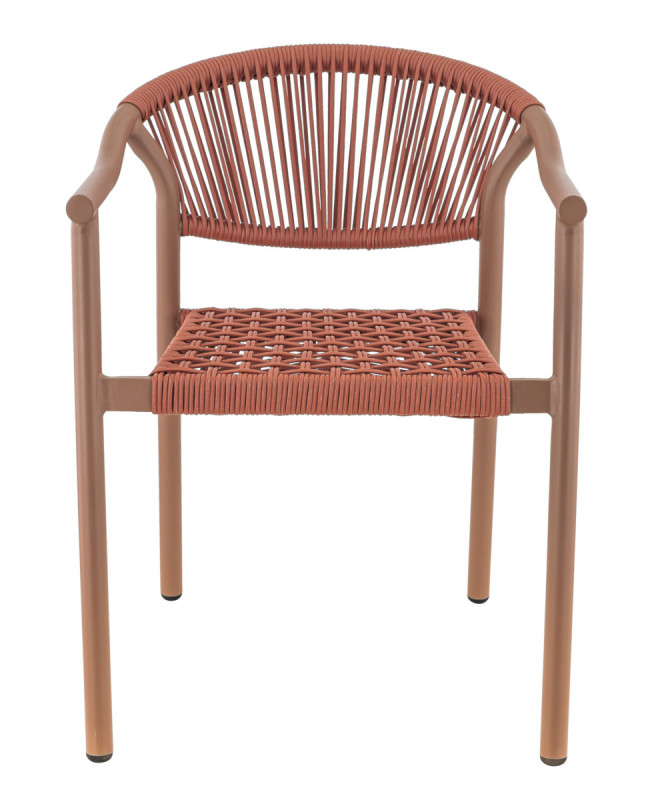 Fauteuil terracotta 76x57x61 cm Denia Flexmob