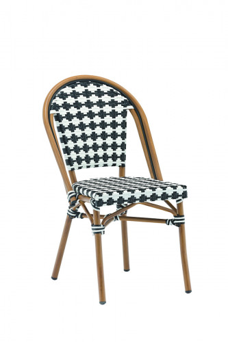Chaise d''extérieur noir 89x48x59 cm Giverny Flexmob
