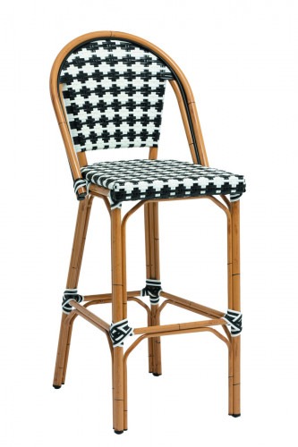 Tabouret de bar d''extérieur noir 115x49x61 cm Giverny Flexmob