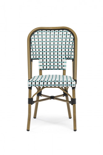 Chaise d''extérieur bleu 88x47x57 cm Voltaire Flexmob