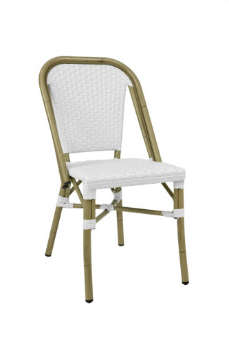 Chaise d''extérieur blanc 86x46x58 cm Hortensia Flexmob