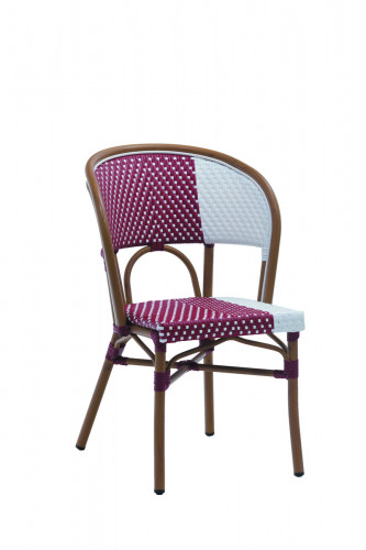 Chaise d''extérieur rouge 86x54x60 cm Batignolles Flexmob