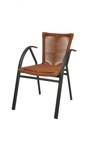 Fauteuil d''extérieur terracotta 79x54x60 cm St Florent Flexmob