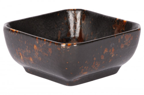 Coupelle carré noir porcelaine 8 cm Etna Proof