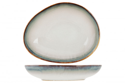 Assiette creuse ovale blanc porcelaine 24x20 cm Akoya Proof