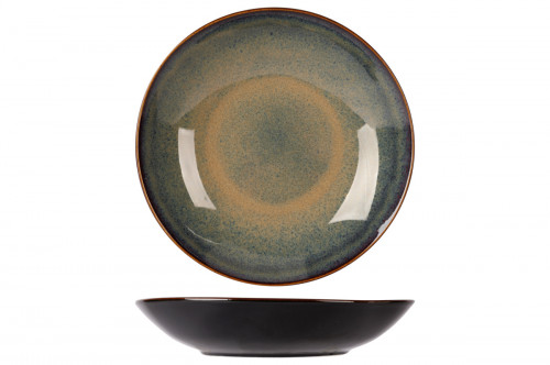Assiette creuse rond noir porcelaine Ø 26 cm Bogota Proof