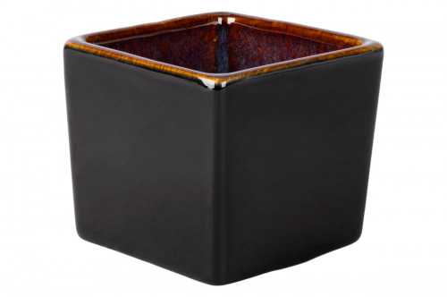 Pot carré noir porcelaine 6 cm Bogota Proof