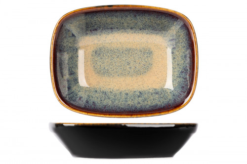 Coupelle rectangulaire noir porcelaine 10 cm Bogota Proof