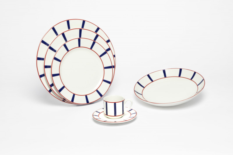 Assiette plate avec aile blanc porcelaine Ø 21 cm Ama Accolade