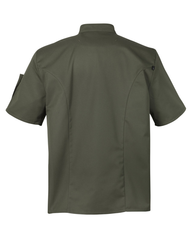 Veste de cuisine manches courtes kaki T6 Nero Robur