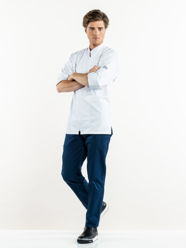 Pantalon de cuisine bleu marine 40 Marino Chaud Devant