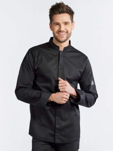 Veste de cuisine manches longues noir XXXXL Sabor Chaud Devant